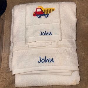 Custom name “John” towels